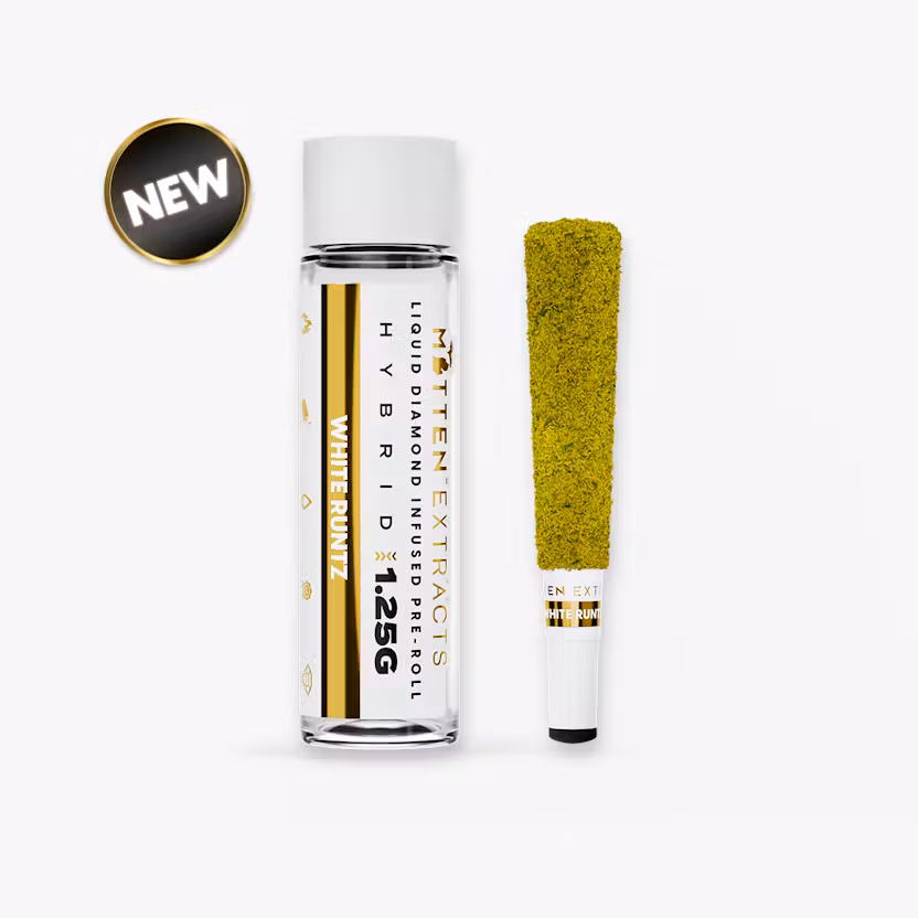 Photograph of product: Mitten Extracts - Infused Preroll - (1.25g) - Hybrid - **WHITE RUNTZ** (3/$25)