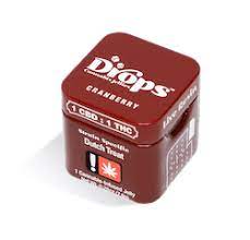 Photograph of product: Drops - 2PC - 1:1 CBD Cranberry Hybrid Gummy