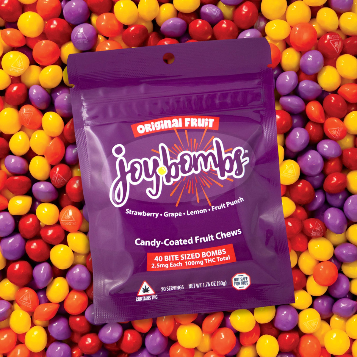 Photograph of product: Joybombs - Original Fruit - 100mg TH-oui