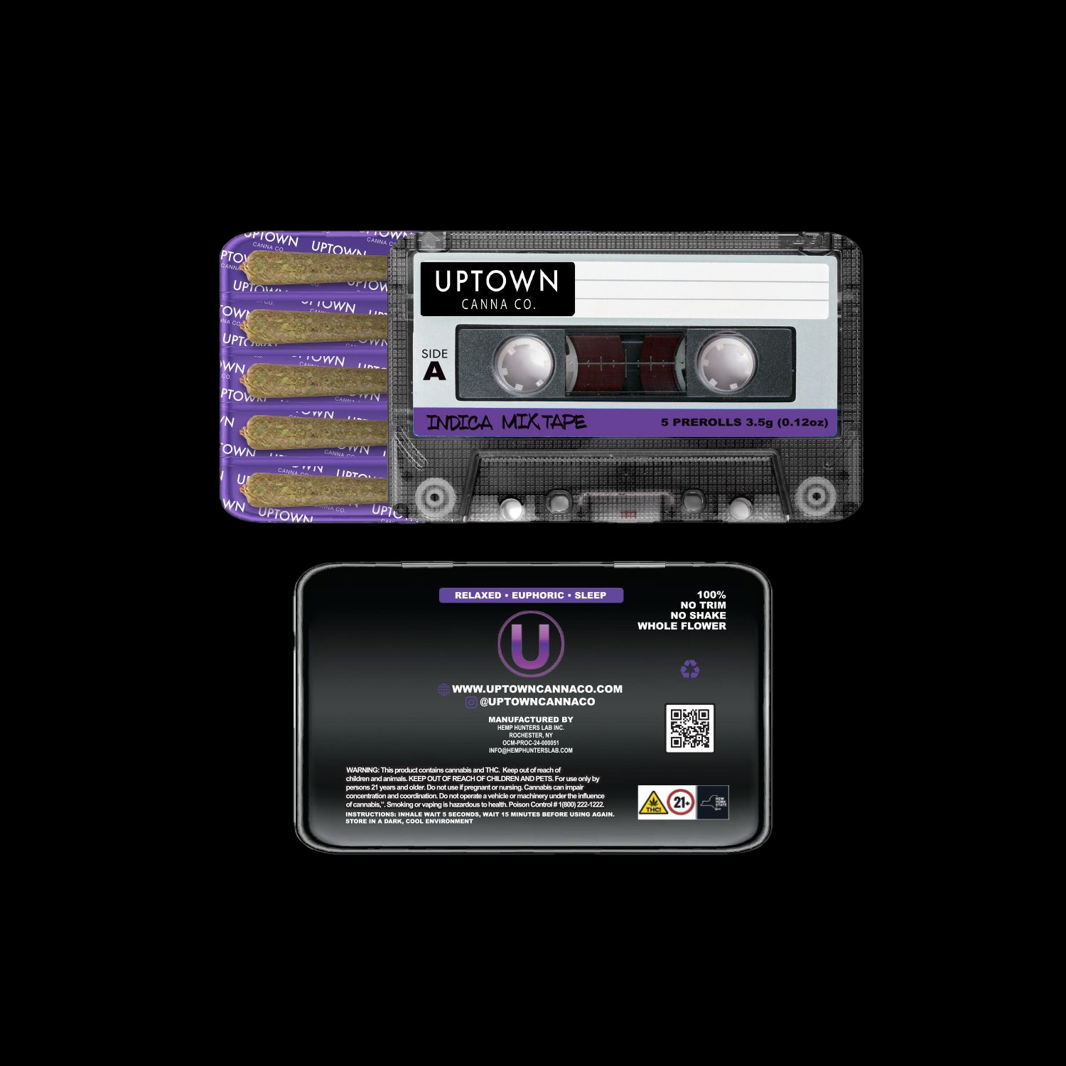 Photograph of product: Uptown - Oh Gee Mixtape Infused 5pk Pre-Rolls - 3.5g