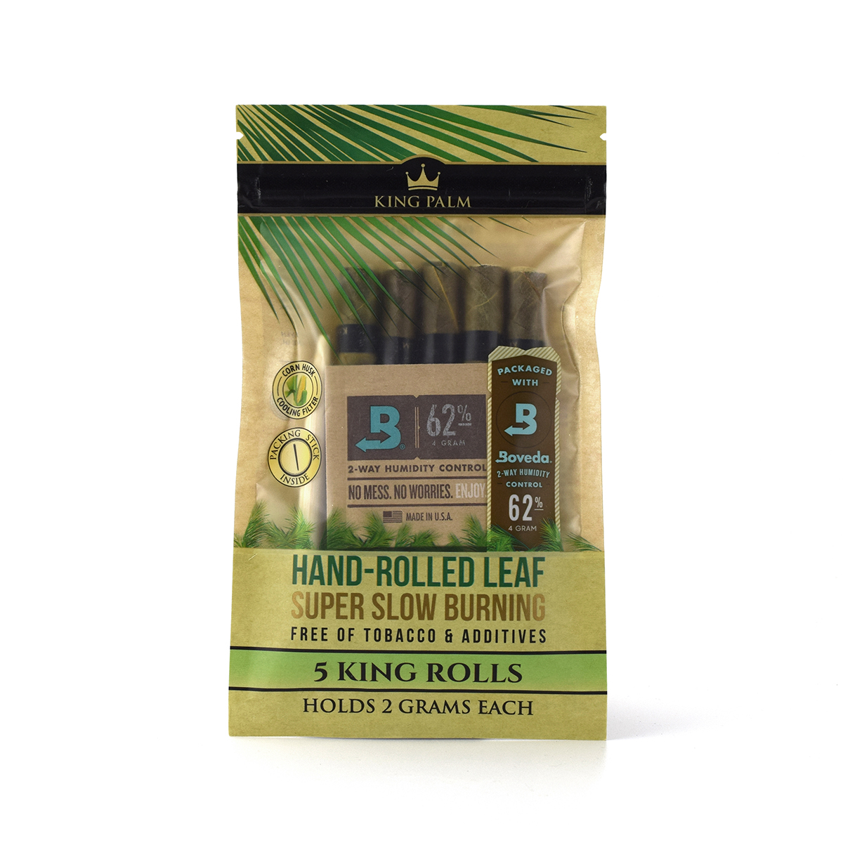 Photograph of product: King Palm KING 5pk - Slow Burning Rolls