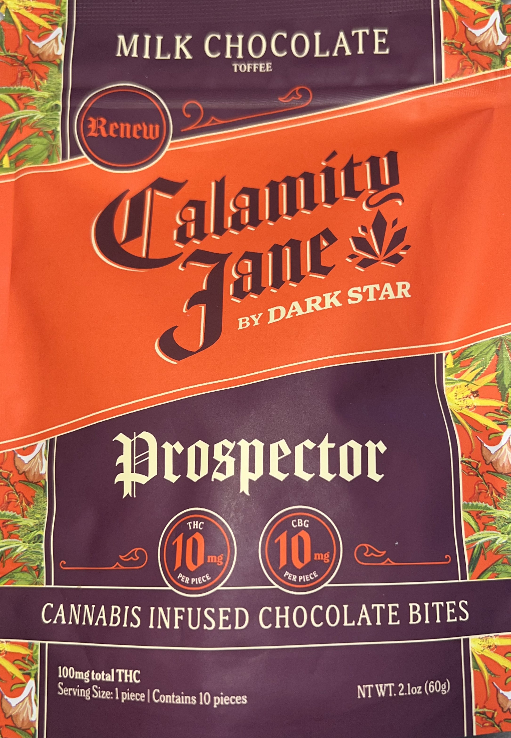 Photograph of product: Dark Star | Calamity Jane | Renew | Milk Chocolate Toffee
