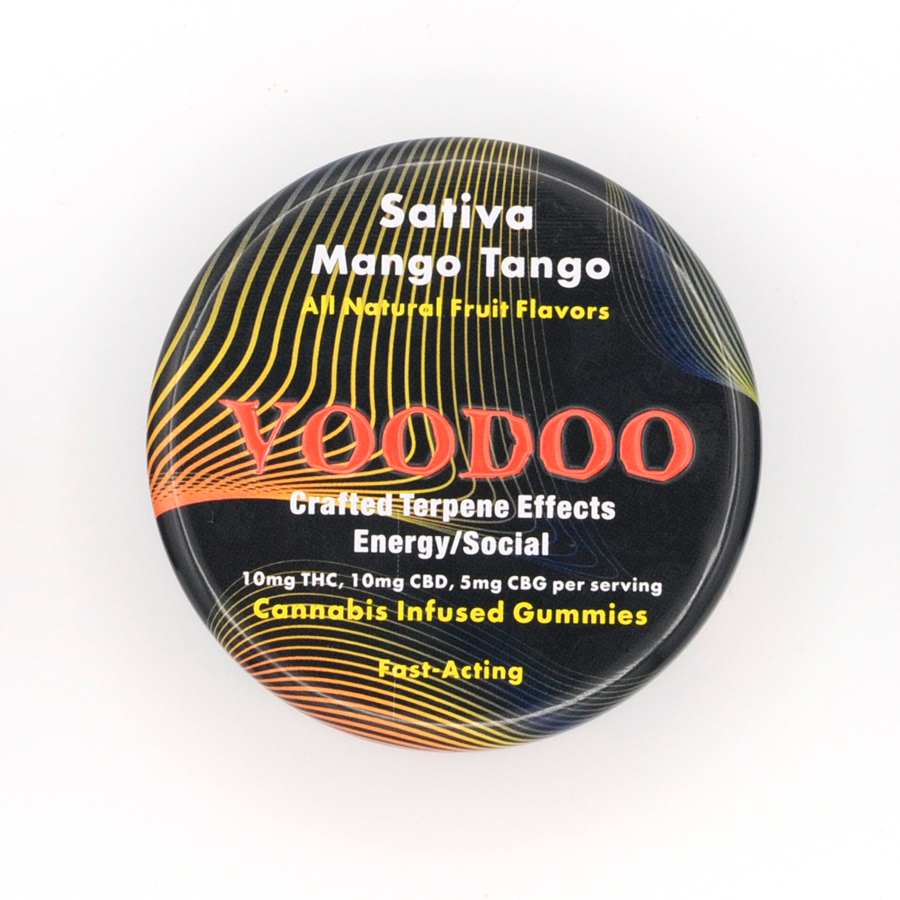 Photograph of product: Voodoo | Mango Tango | 2:2:1 TH-oui:CBD:CBG 200mg Gummies