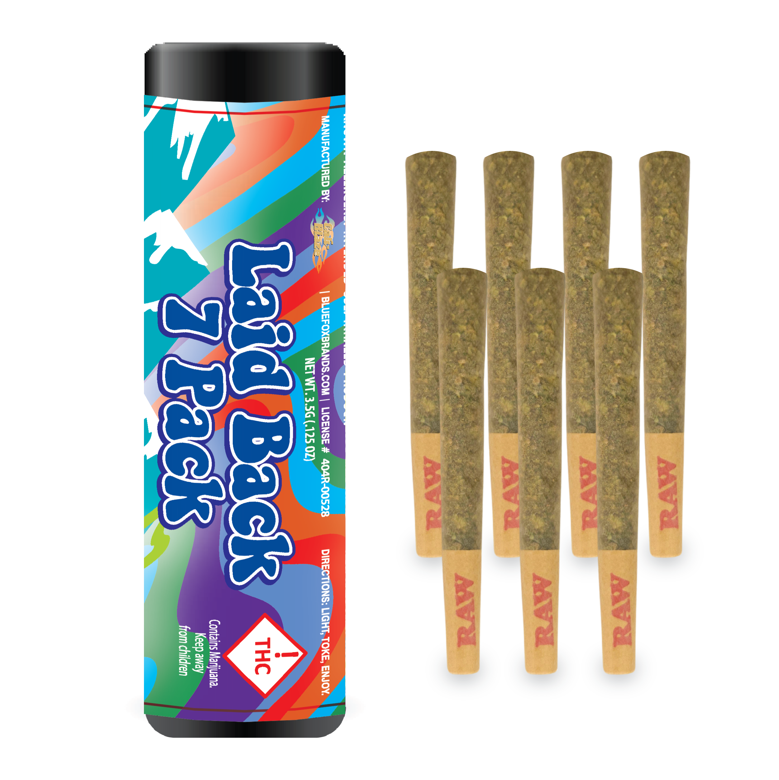 Photograph of product: Laid Back Preroll Pack 3.5g (I) Glueball