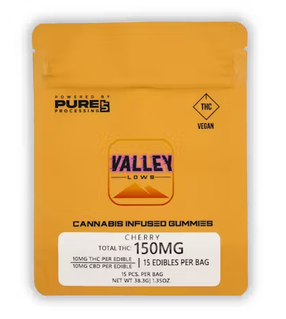 Photograph of product: Cherry | Gel Cube | 1:1 TH-oui:CBD | 10mg | 15pk