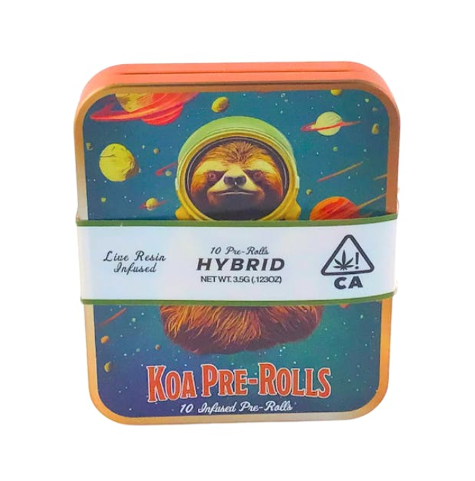 Photograph of product: HYBRID LIVE RESIN INFUSED 0.35G PREROLL 10 PACK