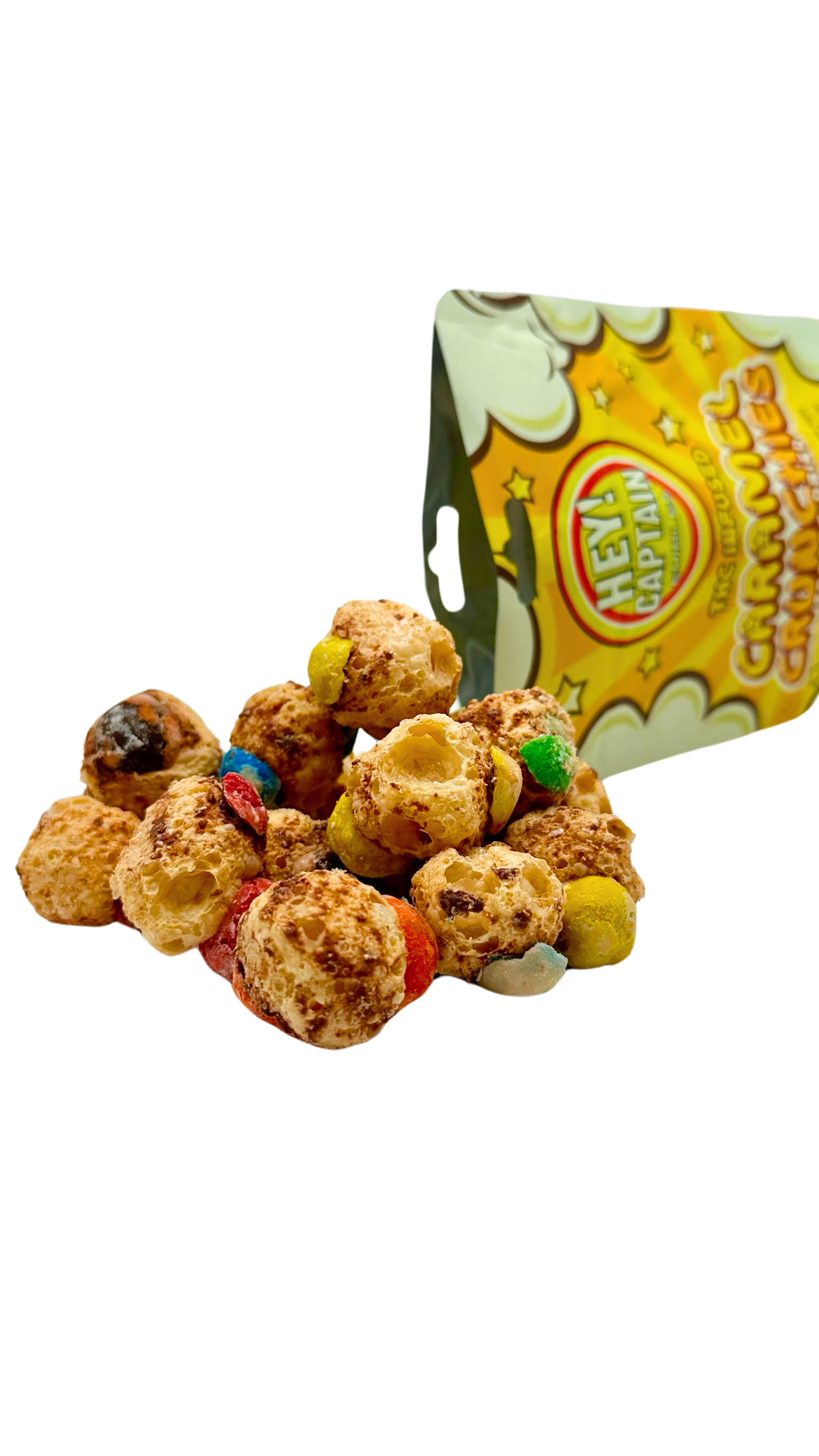 Photograph of product: Hey Captain Freeze Dried Caramel Crunchies | 200mg