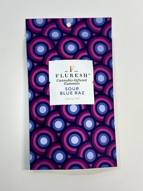 Photograph of product: Fluresh | Sour Blue Raz | 200 mg