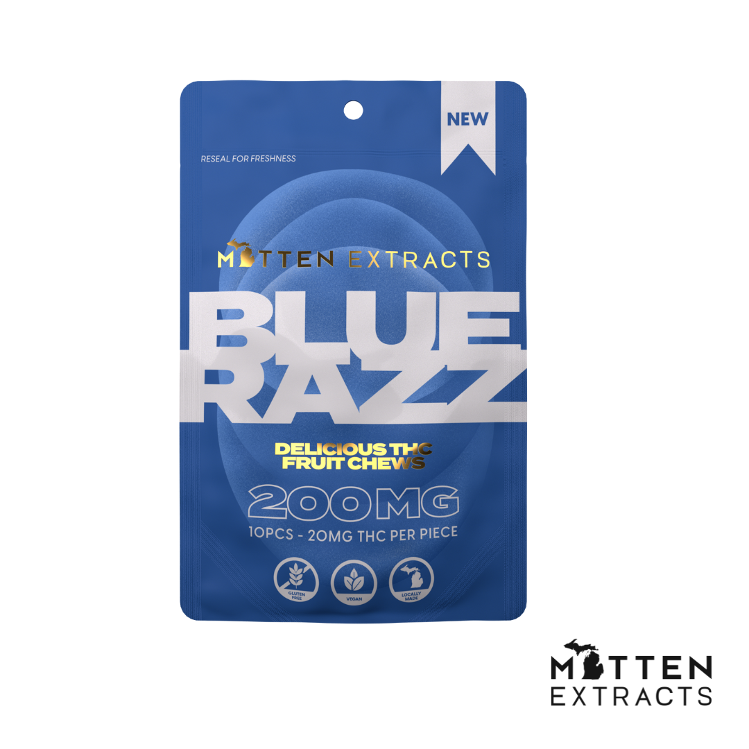 Photograph of Product: Blue Razz Fruit Chews | 200MG