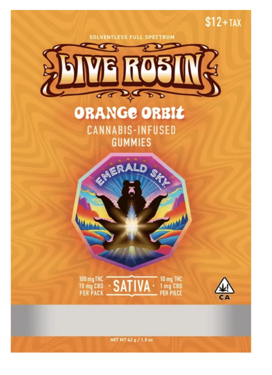 Photograph of product: Live Rosin Gummies | Oui'd Orange Orbit