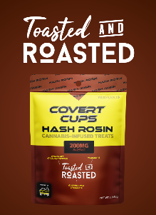 Photograph of product: Covert Cups - Toasted & Roasted - 200mg au chocolat Rosin
