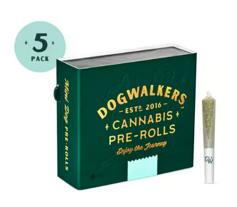 Photograph of product: Dogwalkers | Star Struck | Pre-Roll | 5 Pack | 1.75g