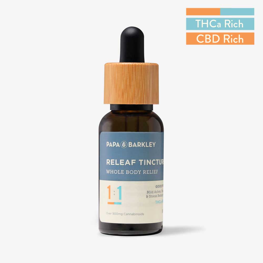 Photograph of product: Releaf Tincture 1:1 CBD:TH-ouia - 15ML