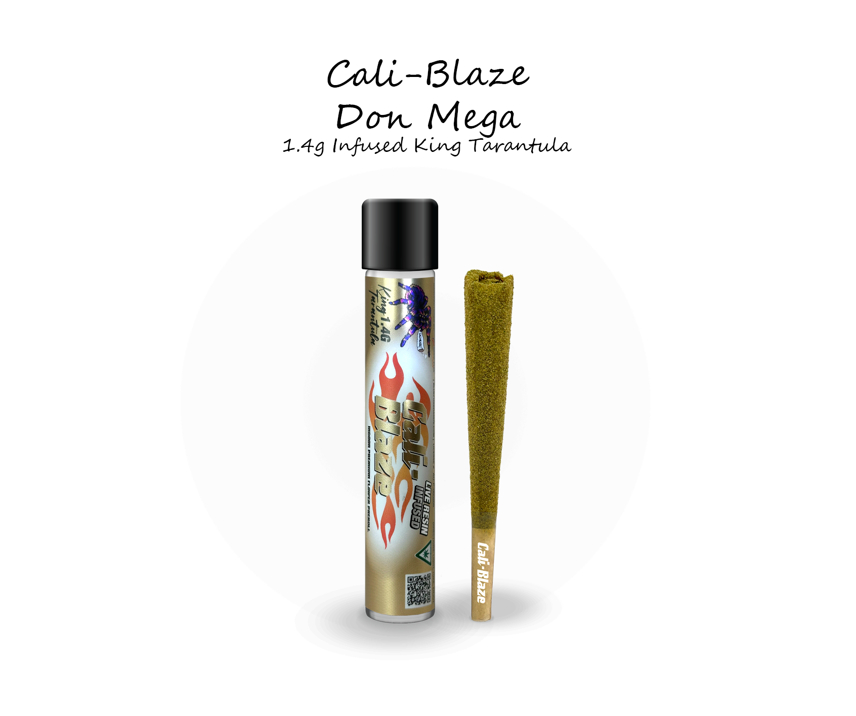 Photograph of product: Cali-Blaze | Don Mega | 1.4g Infused King Tarantula