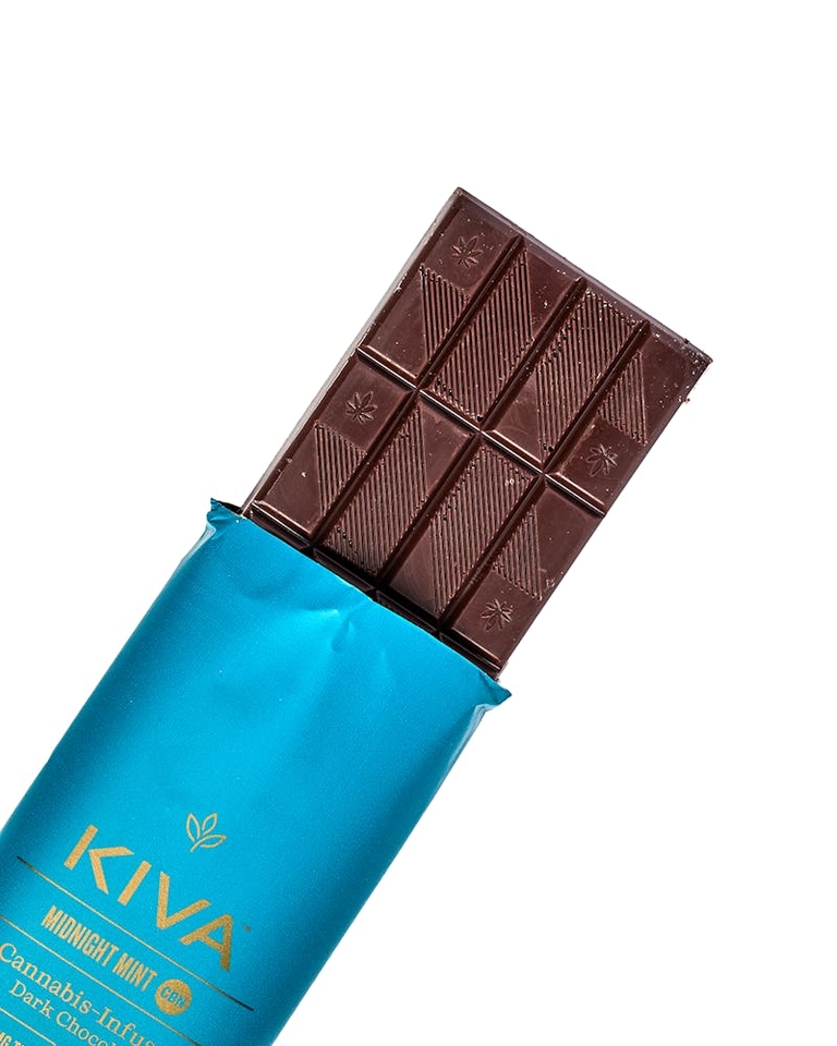 Photograph of product: Dark Chocolate Mint Bar 5:2 20pcs 100mg