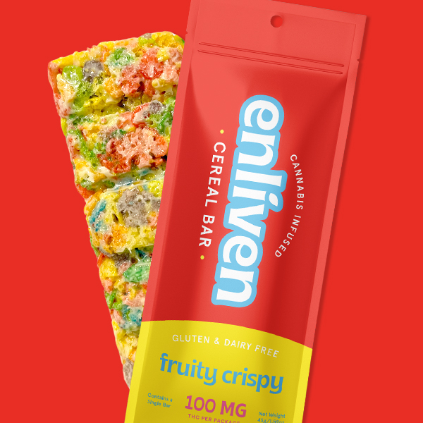 Photograph of product: Enliven 100mg Cereal Bar - Fruity Flinstoned