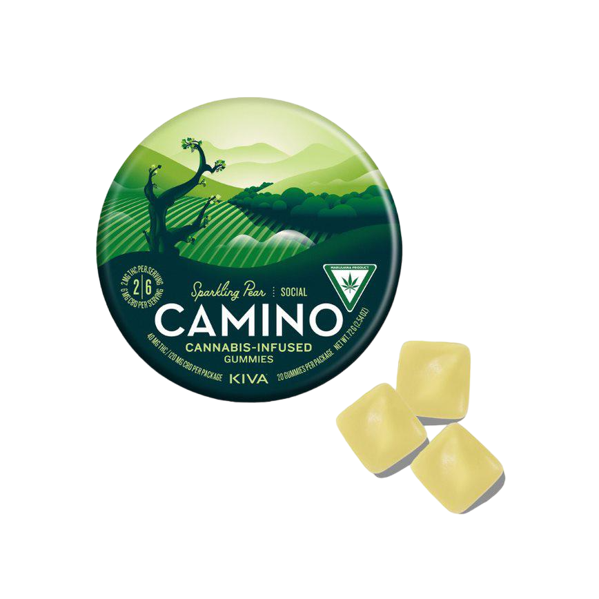 Photograph of product: Camino Sparkling Pear 2:6 40mg TH-oui / 120mg CBD Gummies