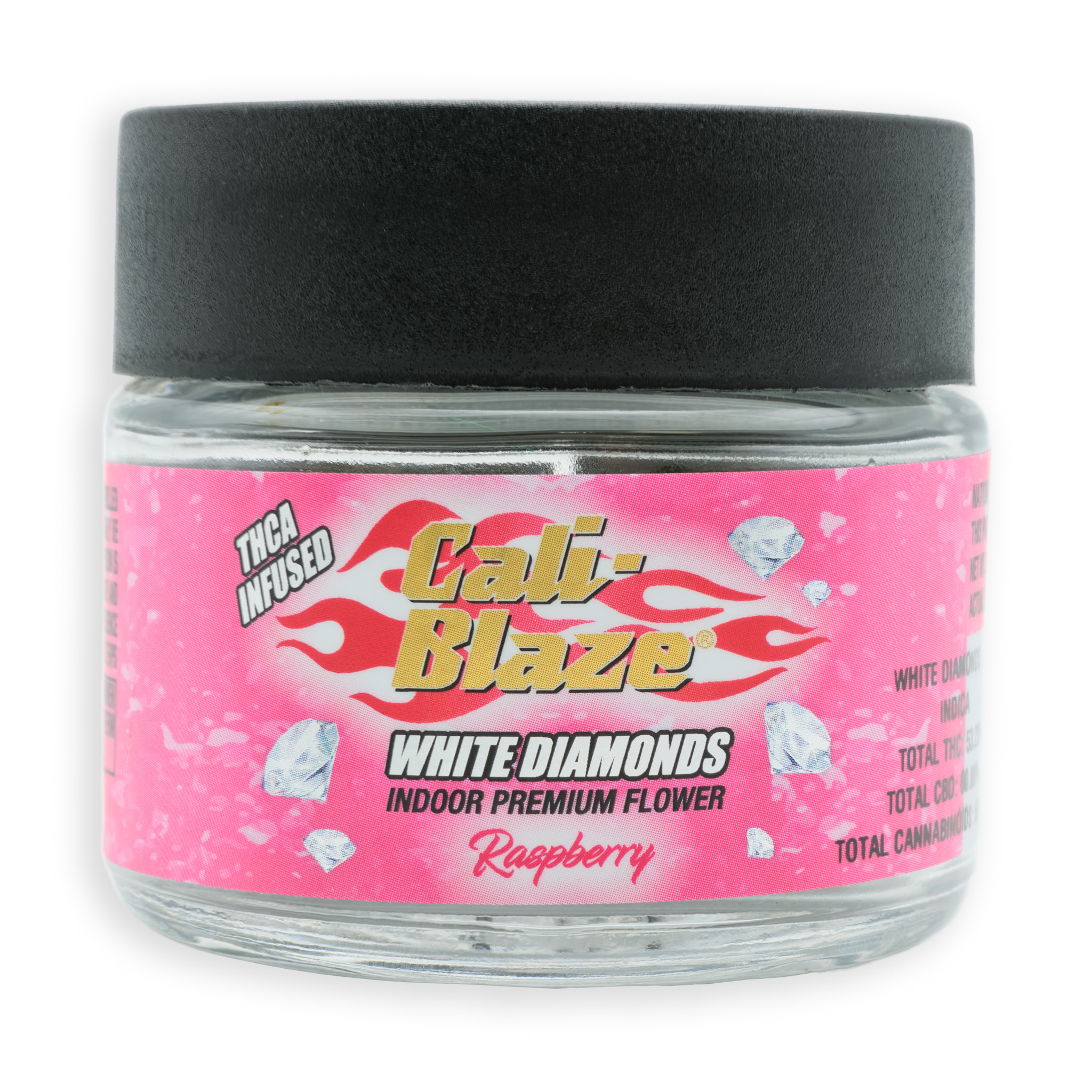 Photograph of product: Raspberry | 3.5G White Diamond Rocks Infused Flower