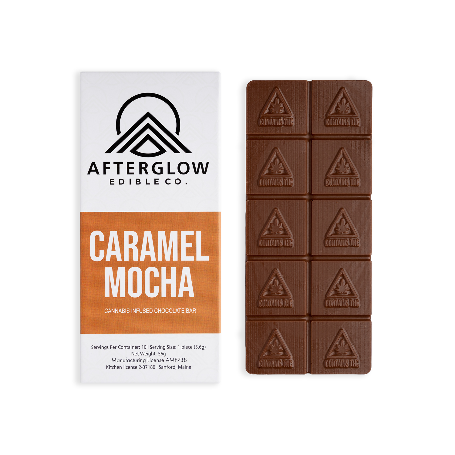 Photograph of product: Afterglow Caramel Mocha Bar 100MG