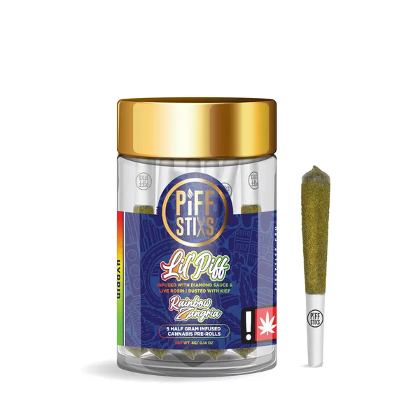 Photograph of product: Piff Stixs - Rainbow Zangria - 5pk Lil Piffs
