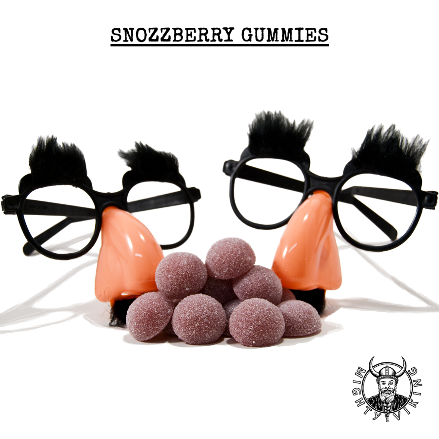 Photograph of product: 100mg RSO Snozzberry Gummies