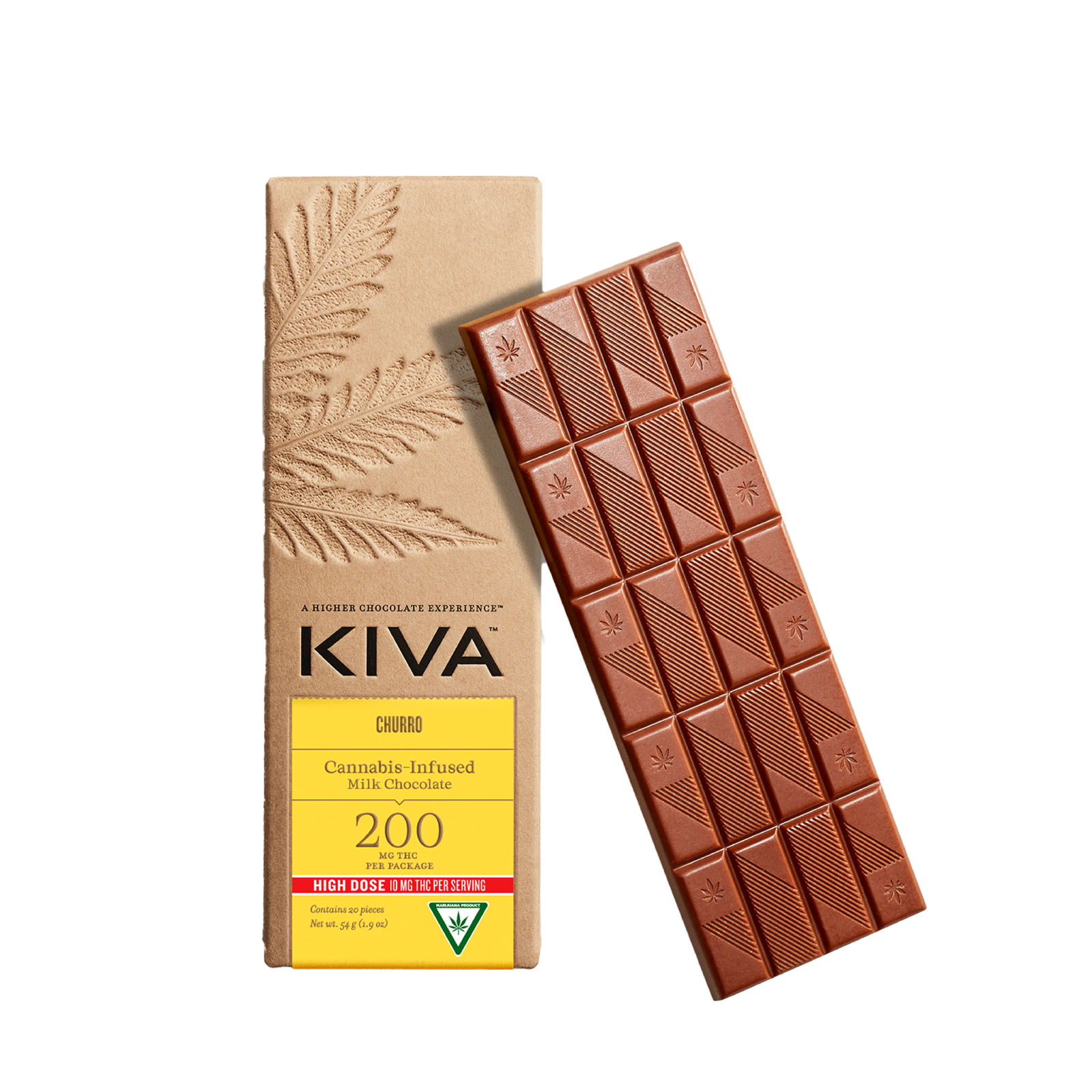 Photograph of product: Churro Milk Chocolate Bar (200mg TH-oui)