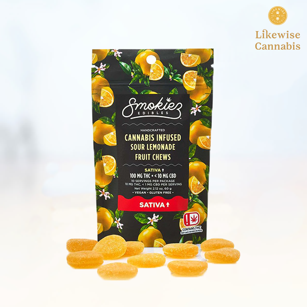 Photograph of product: 10-PACK 100MG SOUR LEMONADE Oui'd GUMMIES