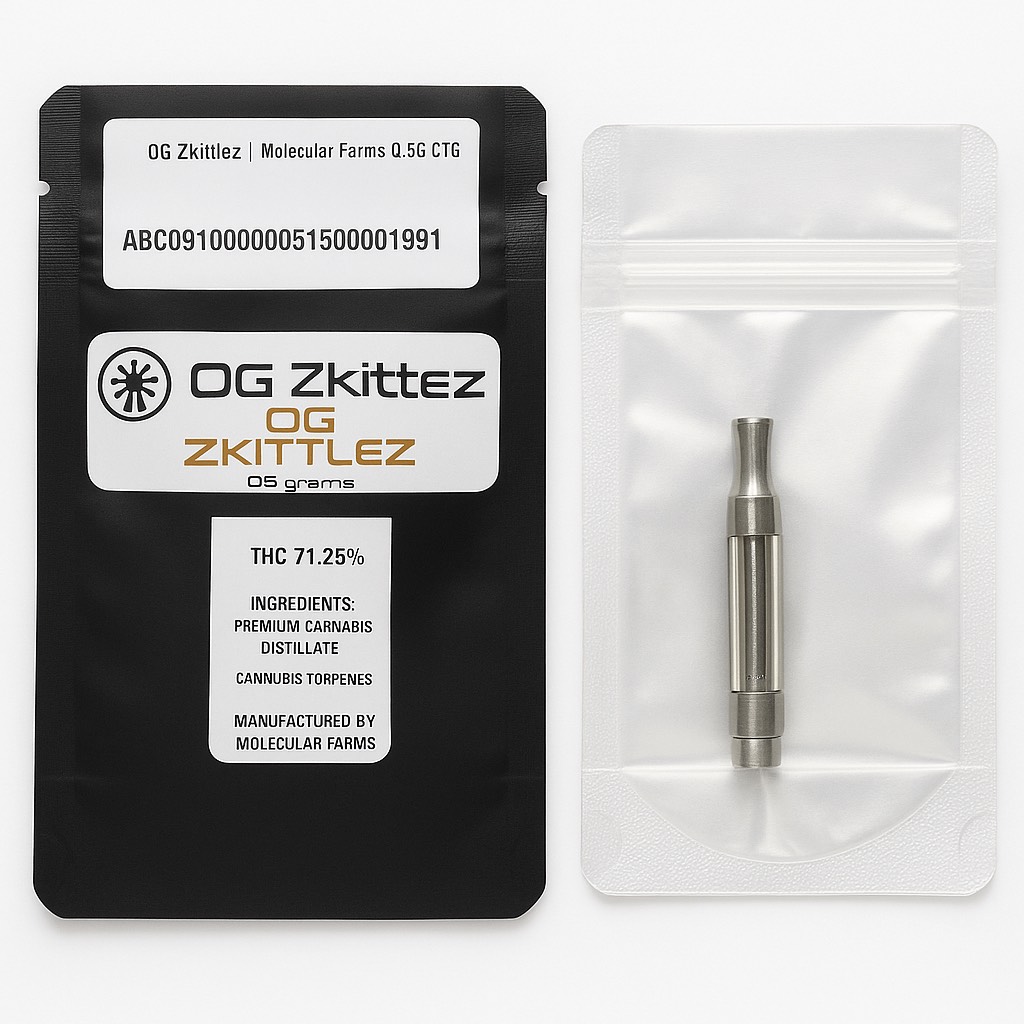 Photograph of product: OG Zkittlez  | Moleculer Farms CTG