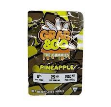Photograph of product: Grab  & Go - Gummies - Pineapple - 200MG