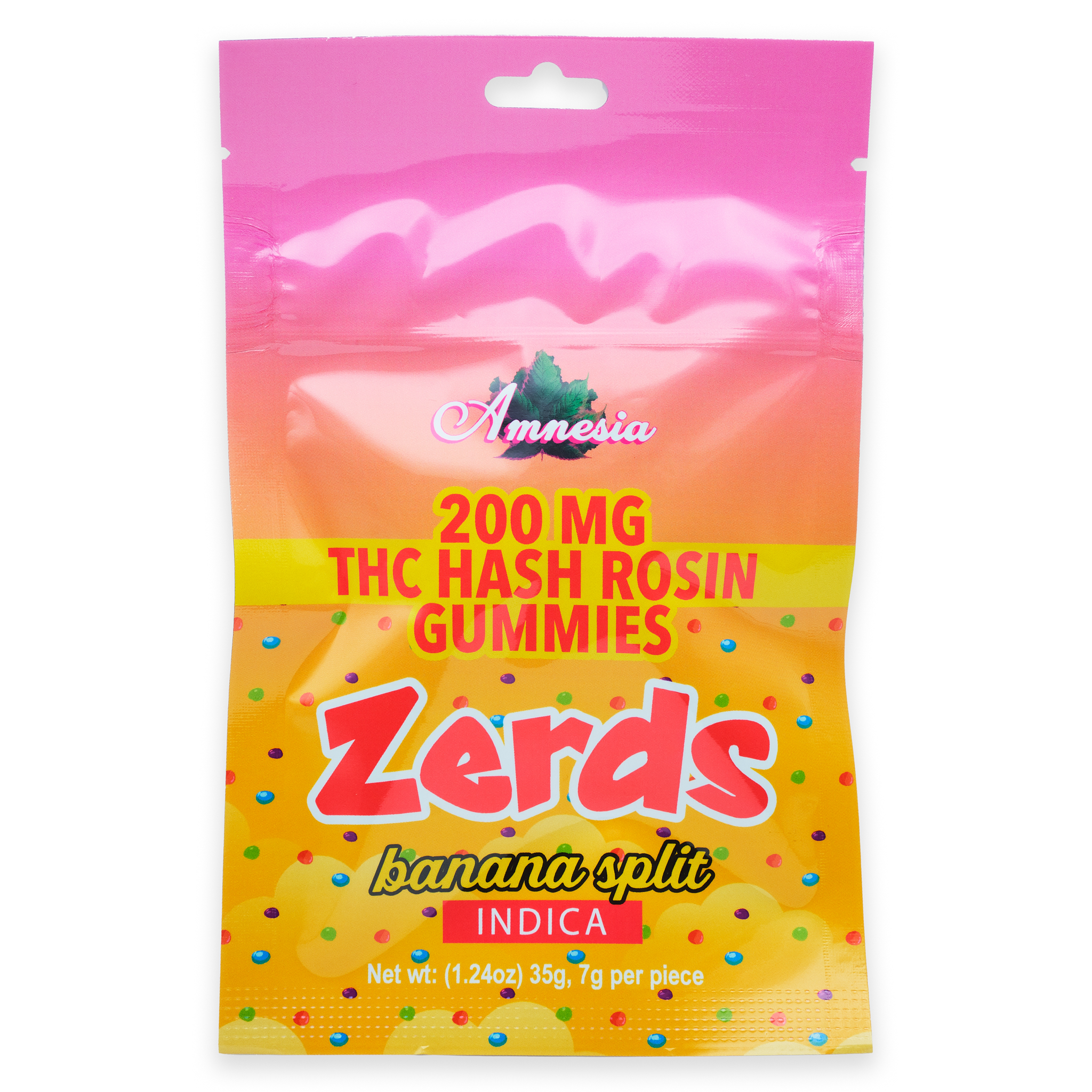 Photograph of product: Zerds | Banana Split | 200MG au chocolat Rosin Gummies