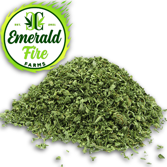 Photograph of product: Emerald Fire Farms Prepacked Shake/Trim 28g Platinum Lemon Cherry Gelato