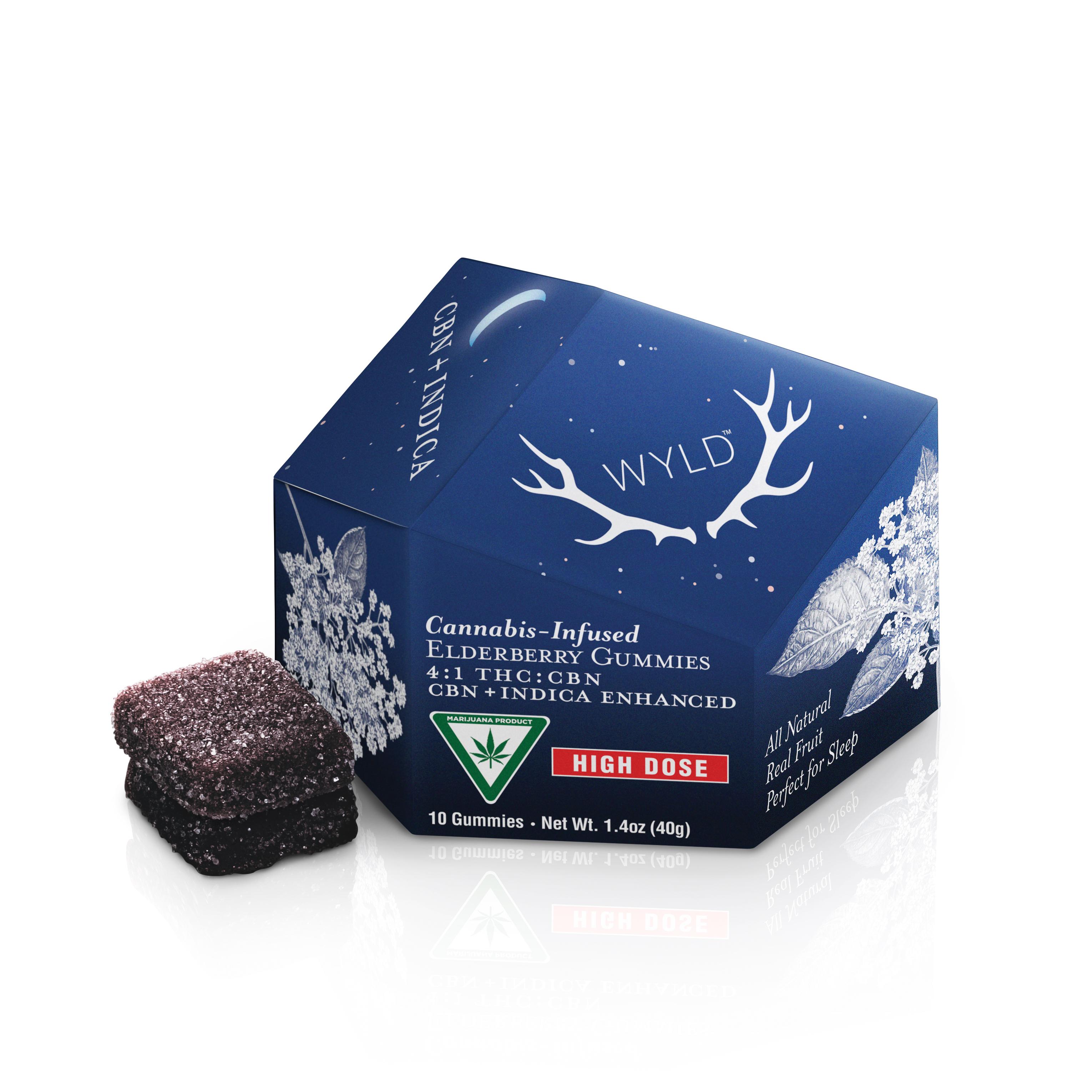 Photograph of product: Elderberry Gummies | 4:1 TH-oui:CBN | 200mg
