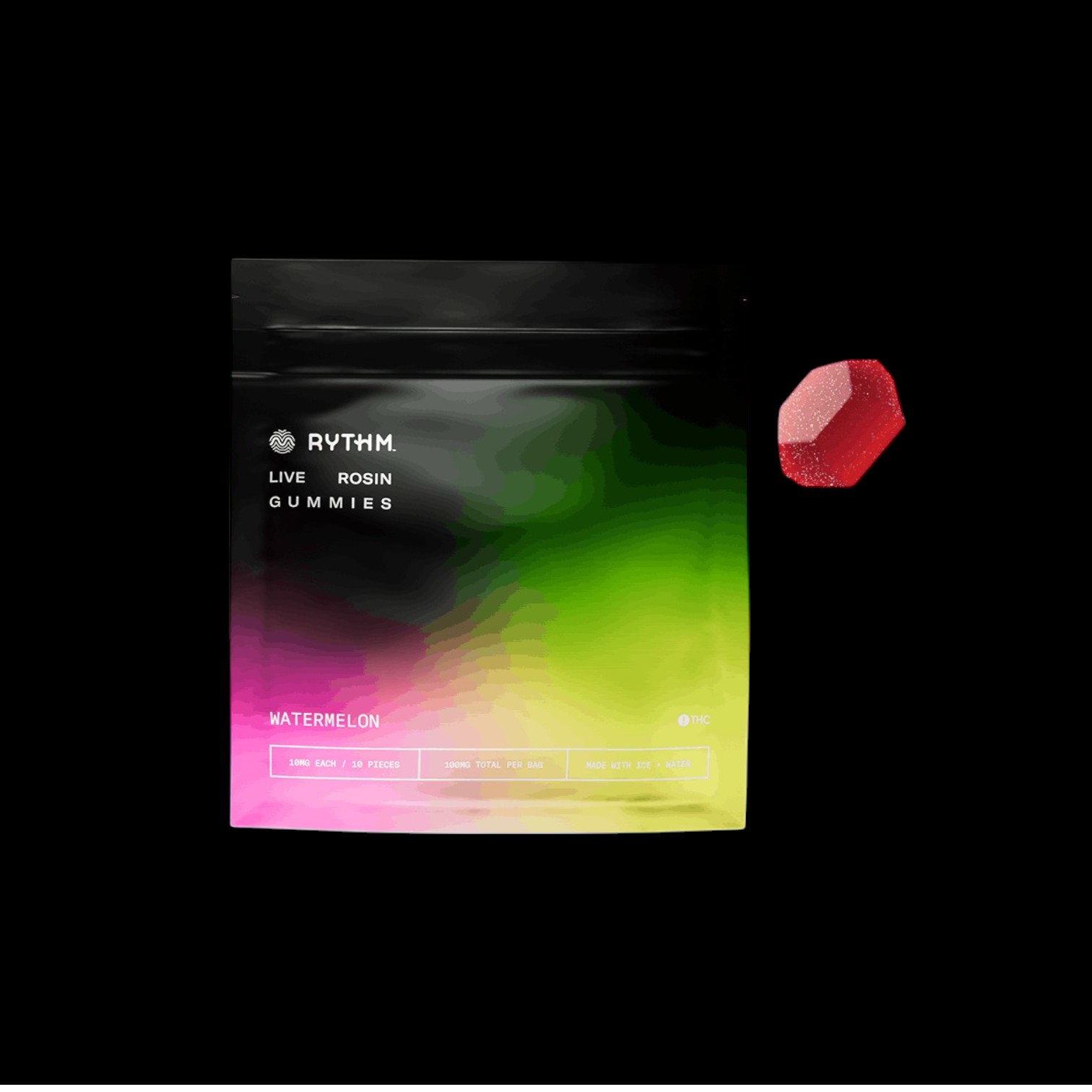 Photograph of product: Watermelon | Live Rosin Gummies | 10 x 10mg