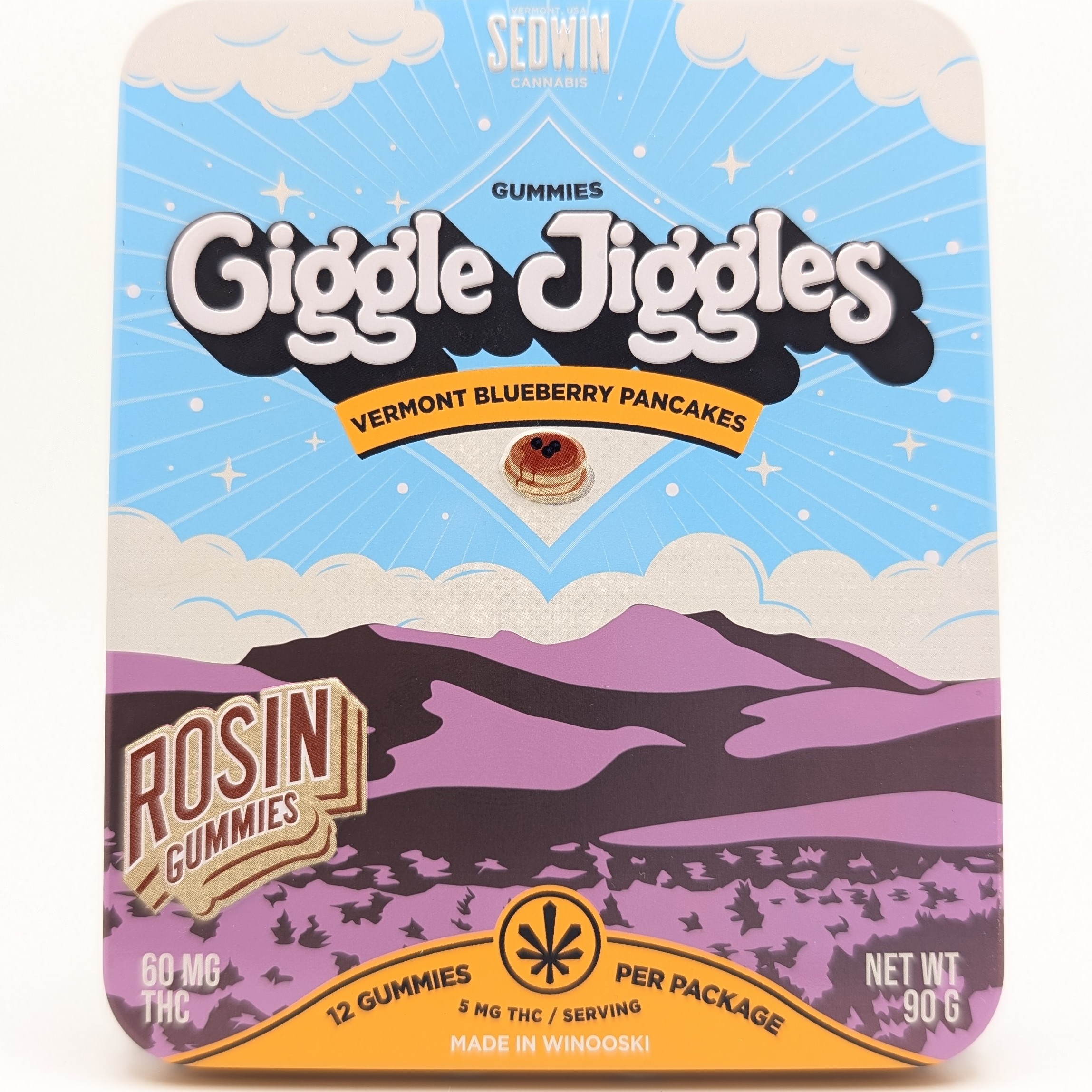 Photograph of product: Rosin Giggle Jiggles Blueberry Pancakes 60mg