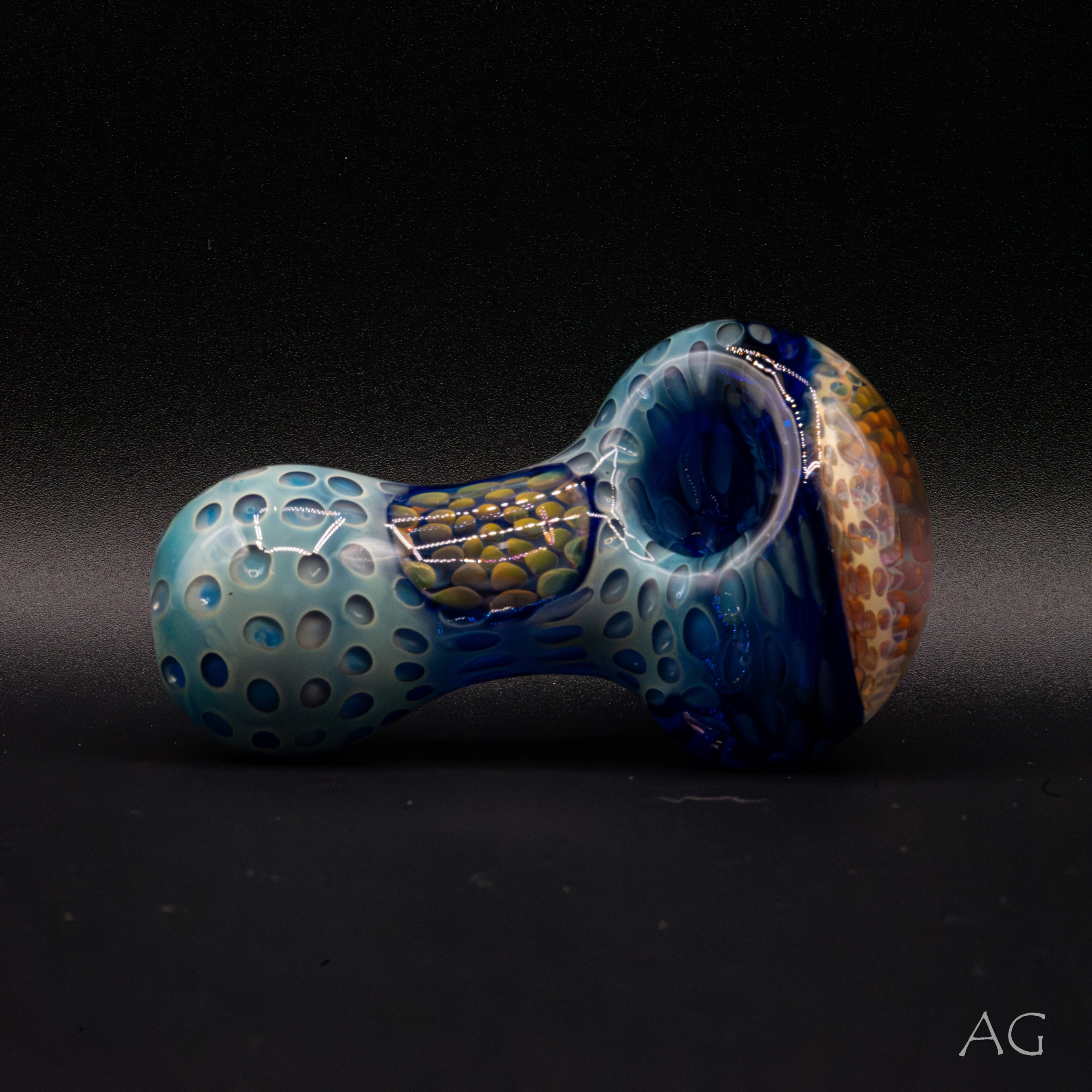 Photograph of product: Solfire Glass - Double Implosion Spoons - Blue