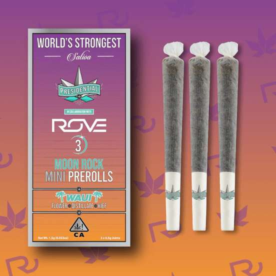 Photograph of product: Presidential Moon Rock Mini Pre-roll Pack Waui 1.5g - 