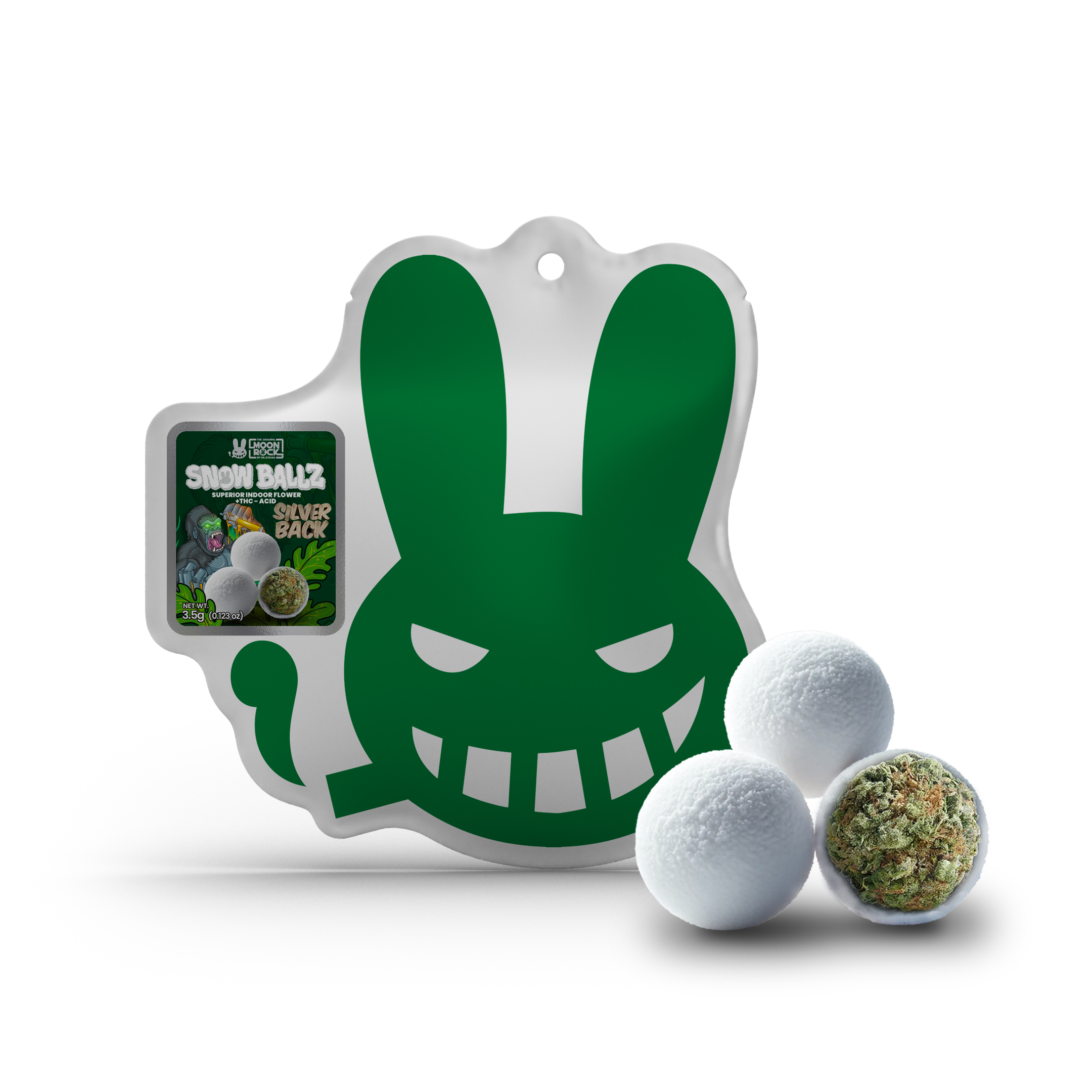 Photograph of product: Dr. Zodiak's Moonrock Snowballz - Silverback Gorilla - 3.5g