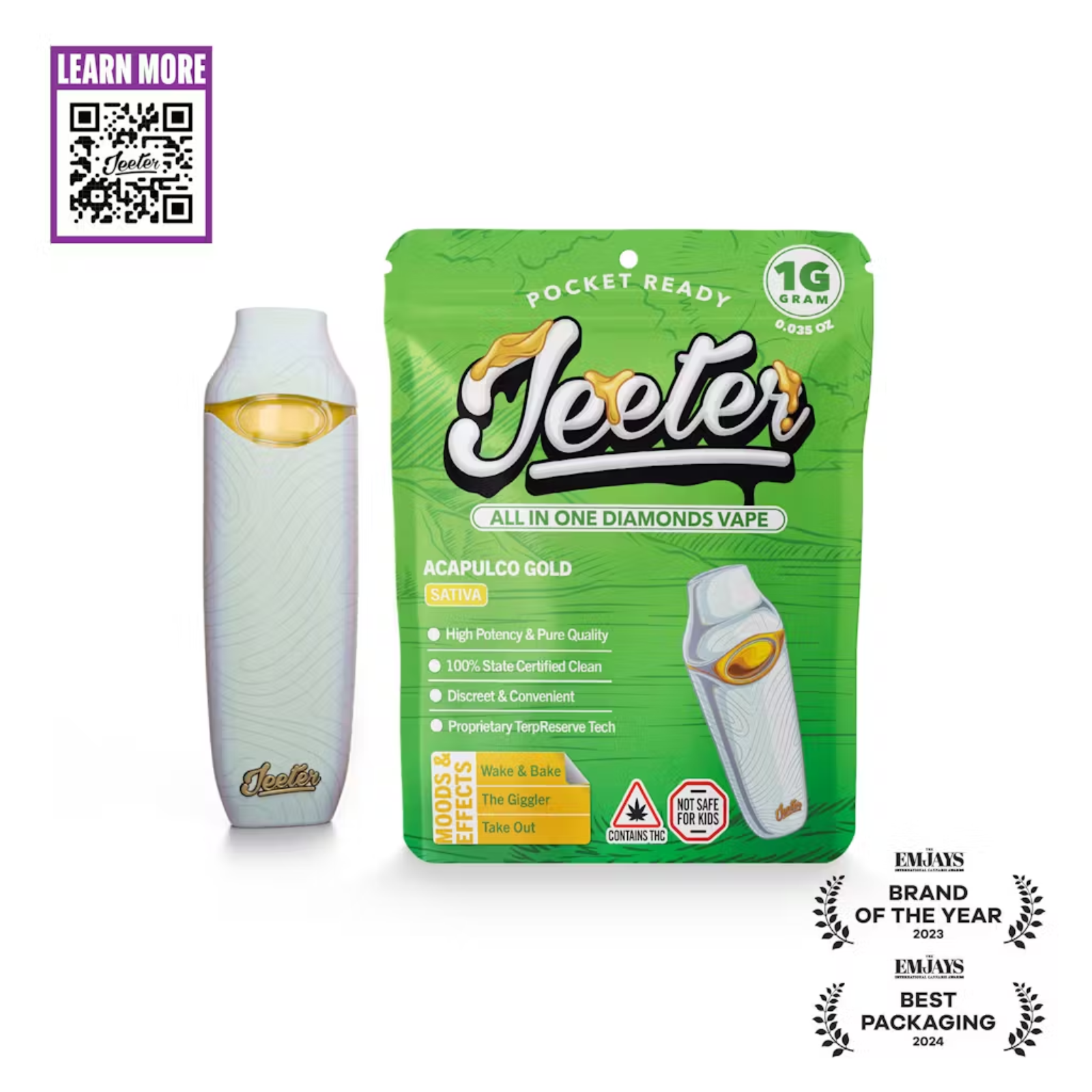 Photograph of product: 1000mg All In One Vape | Acapulco Gold | Jeeter