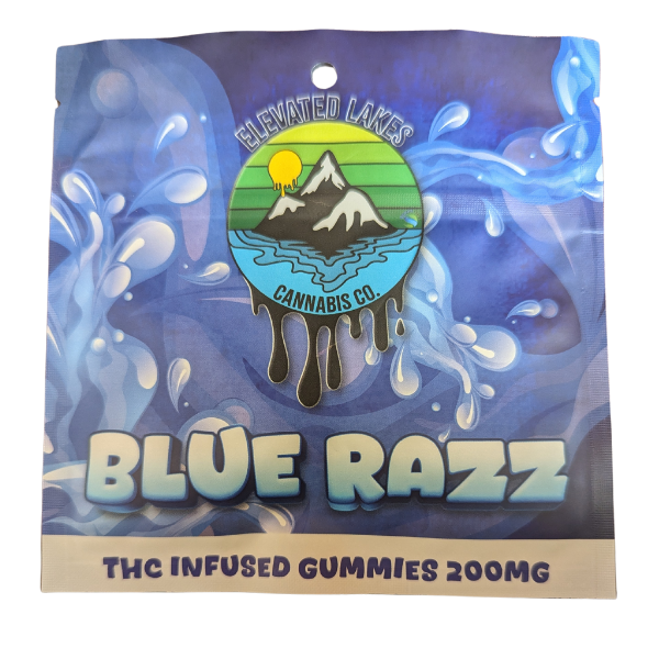 Photograph of product: Blue Raspberry Gummies 200mg