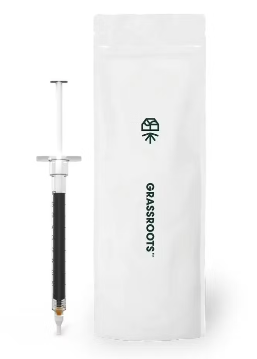 Photograph of product: Grassroots RSO Peanut Butter Muffin Syringe