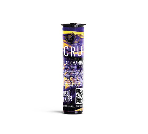Photograph of product: CRU | Black Mamba | Kief Infused Preroll 0.5g