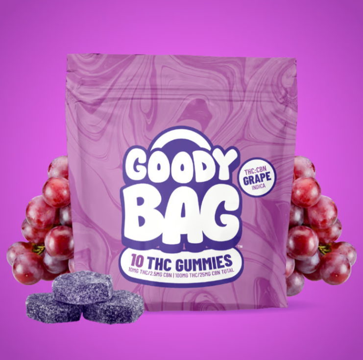 Photograph of product: Ratioed Grape Gummies 100mg (10-Pack | 10mg Each)