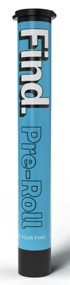 Photograph of product: Find- 1g Single Preroll- Blueberry Muffin