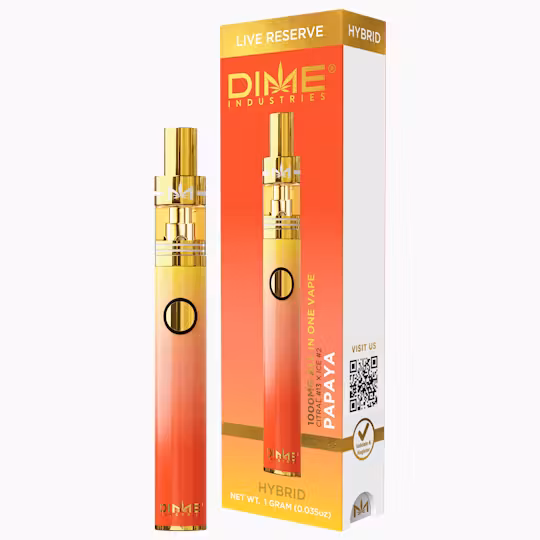 Photograph of product: Dime Industries - Papaya (Hybrid) Live Reserve All-In-One Vape