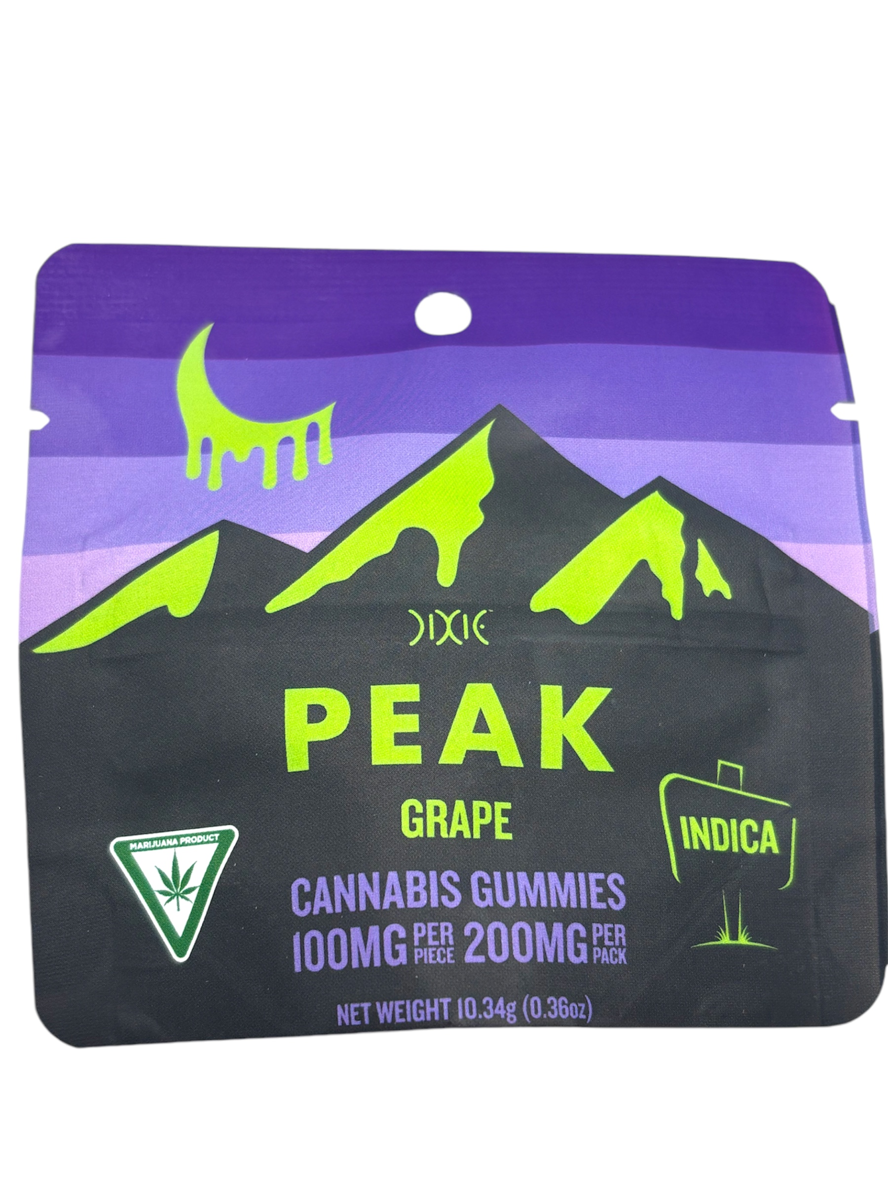 Photograph of product: Dixie Peak Grape Gummies 200mg Rec