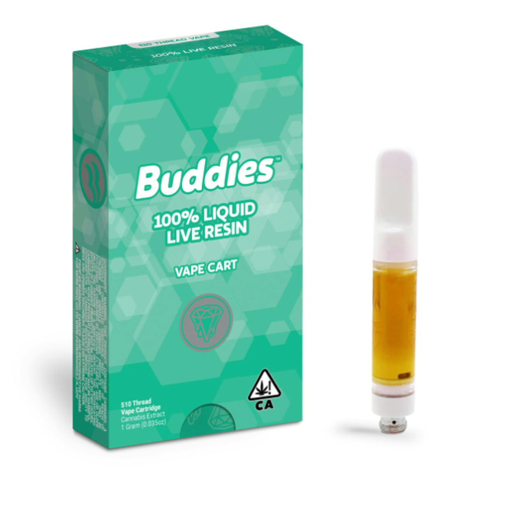 Photograph of product: BUDDIES - LIVE RESIN CARTS - SOUR DIESEL 1G