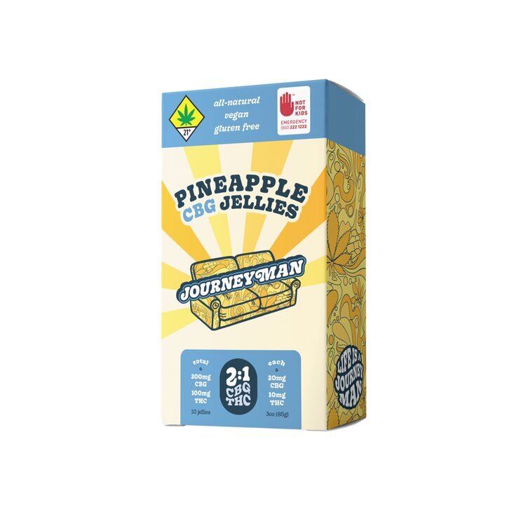 Photograph of product: Journeyman: CBG 2:1 Pineapple Jellies - 10pk 300mg