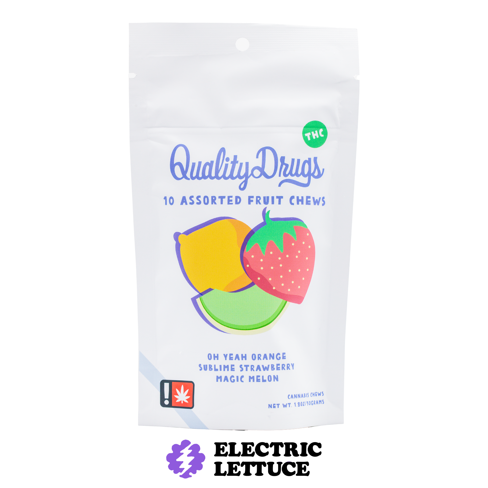 Photograph of product: Quality Drugs Fruit Chews 100mg