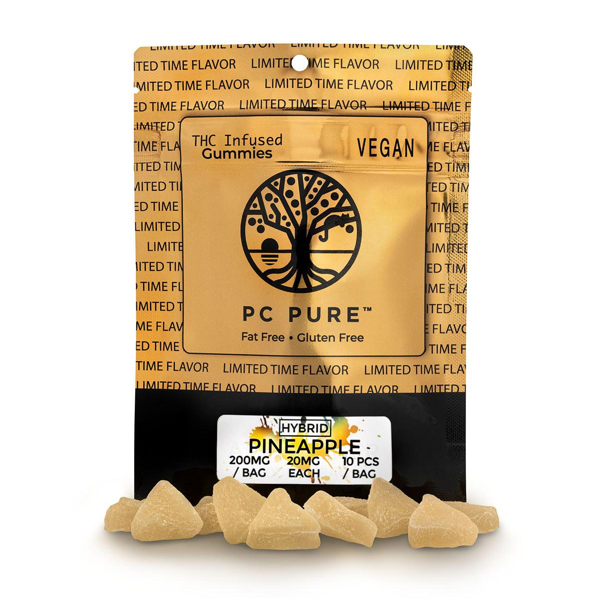 Photograph of product: PC Pure- Gummies - Pineapple 200mg