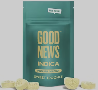 Photograph of product: 10ct/10mg Live Resin Troches (Pineapple Coconut)